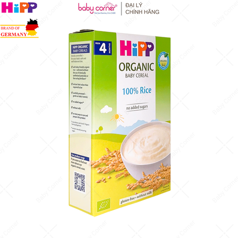  Bột Ăn Dặm HIPP - Ngũ Cốc Gạo Nhũ Nhi Hữu Cơ (Cho Bé Từ 4 Tháng Tuổi) - 200g 