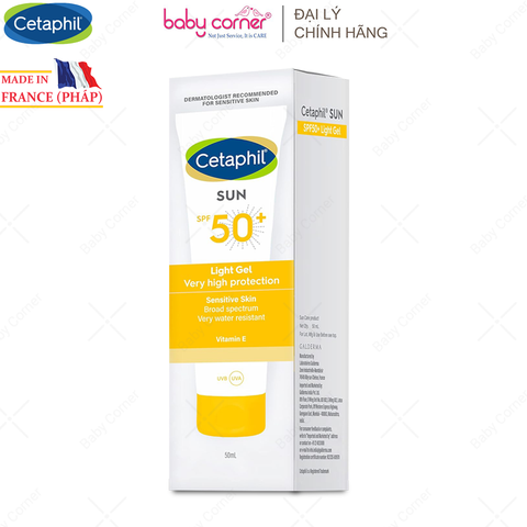  Kem Chống Nắng Cetaphil Sun SPF50+ Light Gel, 50ML, Cho Bé Từ 3 Tuổi 