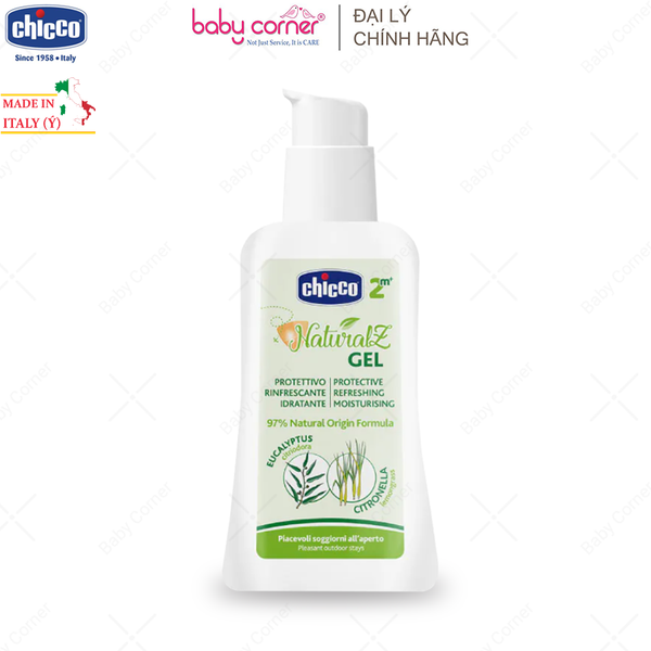  Gel Xịt Bảo Vệ Da Chiết Xuất Tinh Dầu Tự Nhiên CHICCO NaturalZ, Mẹ Bầu & Bé Từ 2 Tháng Tuổi, 60ML 