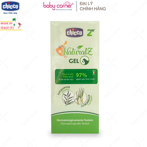  Gel Xịt Bảo Vệ Da Chiết Xuất Tinh Dầu Tự Nhiên CHICCO NaturalZ, Mẹ Bầu & Bé Từ 2 Tháng Tuổi, 60ML 