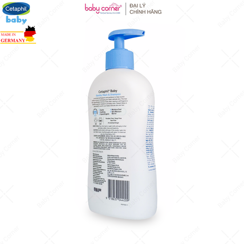  Sữa Tắm Gội Cetaphil Baby Gentle Wash & Shampoo Không Cay Mắt (With Glycerin & Panthenol), 230ml/400ml 