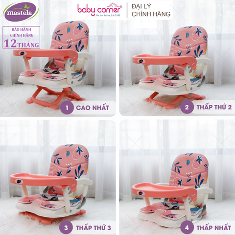  Ghế Ngồi Ăn Du Lịch Dạng Thấp MASTELA Có Nâng Hạ Độ Cao MSTL1013-A, Lót Da 