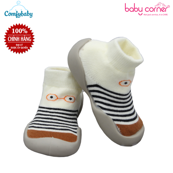  Giầy Tất Tập Đi Đế Cao Su Comfybaby (Kẻ Sọc) 