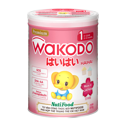  Sữa Wakodo Haihai Số 1 (0-12 tháng tuổi) - Lon 810g 