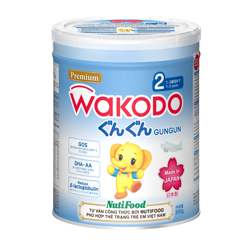  Sữa Wakodo Gungun Số 2 (12-36 tháng tuổi) - Lon 300g 