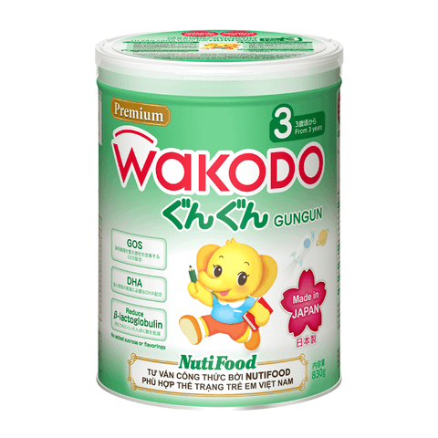  Sữa Wakodo Gungun Số 3 (Từ 3 tuổi) - Lon 830g 