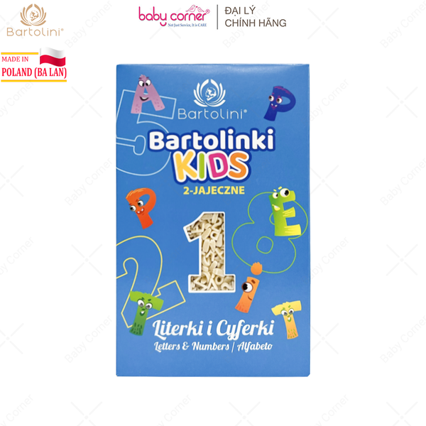  Mì Nui Cho Bé Hình Chữ Cái Và Số BARTOLINI, 250G 