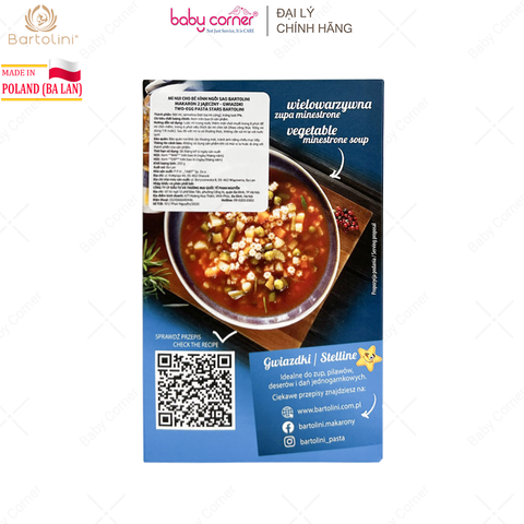  Mì Nui Cho Bé Hình Ngôi Sao BARTOLINI, 250G 