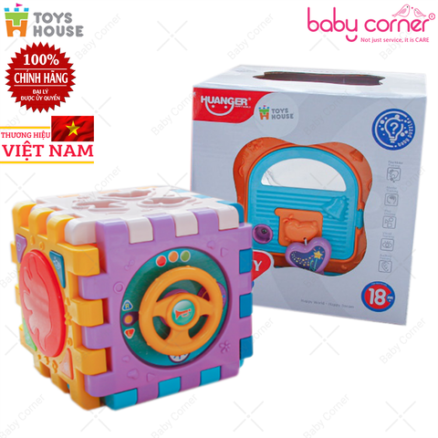  Set 6 Miếng Lắp Ghép Thả Khối Có Đèn Nhạc Toys House HE0530 
