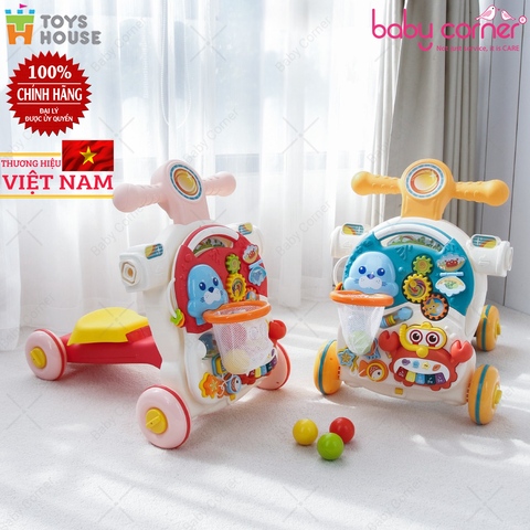  Bàn chơi Đa Năng Cho Bé Có Nhạc Kiêm Xe Tập Đi, Xe Chòi Chân 3 Trong 1 Toys House HE0826 