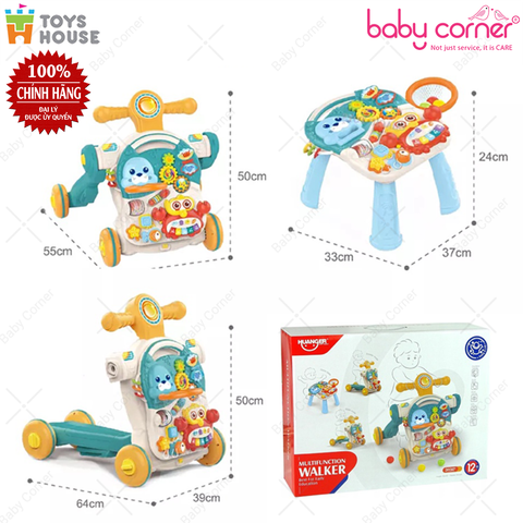  Bàn chơi Đa Năng Cho Bé Có Nhạc Kiêm Xe Tập Đi, Xe Chòi Chân 3 Trong 1 Toys House HE0826 