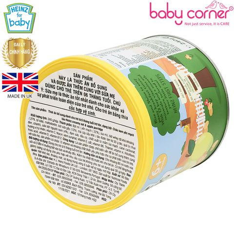  Bột Ăn Dặm (Cháo) HEINZ Kem Yến Mạch Táo 240g, Cho Bé Từ 6 Tháng Tuổi 