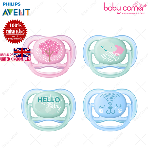  Ty Ngậm Thông Khí Phiên Bản Hiện Đại, 0-6T Vỉ Đôi Philips Avent 