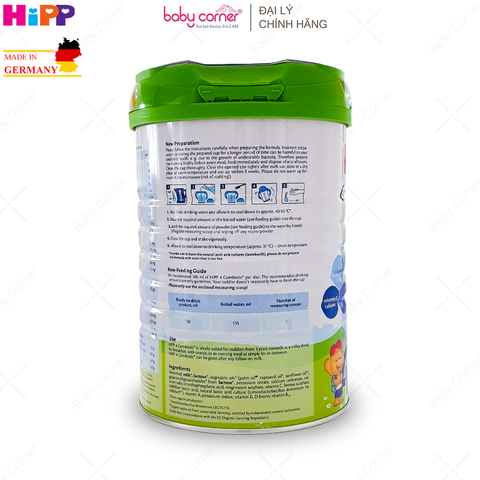  Sữa Bột HiPP Organic Combiotic Số 4, 800g, Bé Từ 3 Tuổi 
