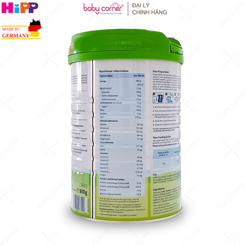  Sữa Bột HiPP Organic Combiotic Số 4, 800g, Bé Từ 3 Tuổi 