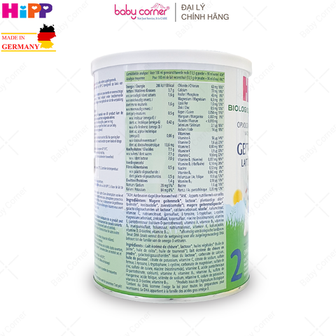  Sữa Dê HiPP Organic Số 2, Bé Từ 6 - 12 tháng, 400G 