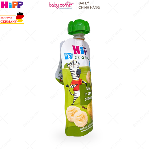  Dinh Dưỡng Trái Cây Nghiền Hữu Cơ HiPPiS Organic (Kiwi, Lê, Chuối), Cho Bé Từ 6 Tháng Tuổi, 100g 