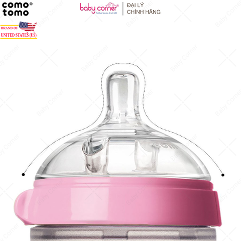  Bộ 2 Bình Sữa Silicone Comotomo 150ml 