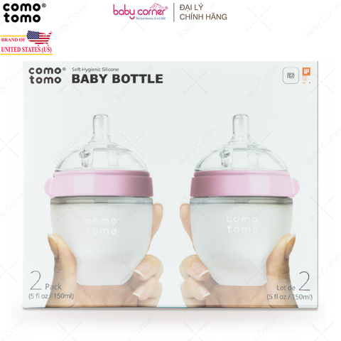  Bộ 2 Bình Sữa Silicone Comotomo 150ml 