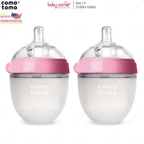  Bộ 2 Bình Sữa Silicone Comotomo 150ml 