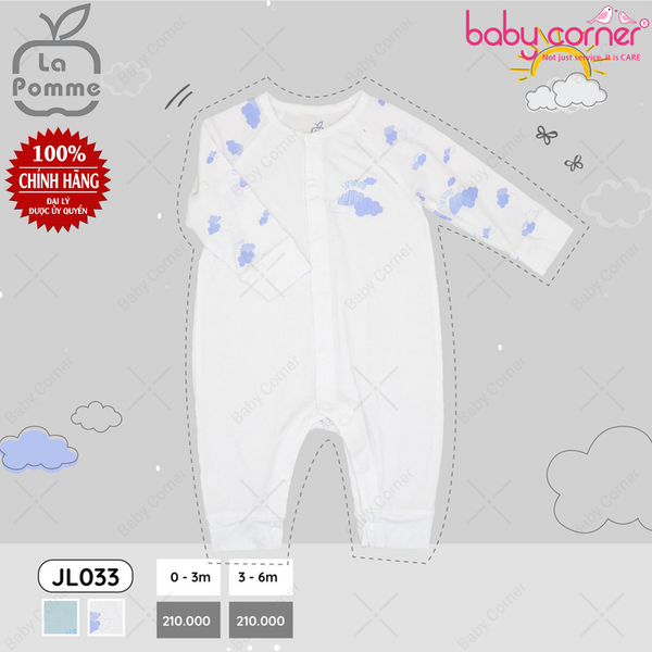  JL033 Body Dài Tay La Pomme Đám Mây - Trắng 