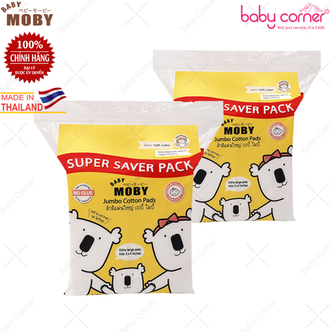  Bông Miếng Moby Cỡ Lớn 7.5x10cm (Gói 100 Miếng) 