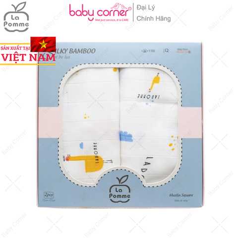  K002 Set 2 Khăn Đa Năng Sợi Tre Lụa La Pomme (75x75CM) 