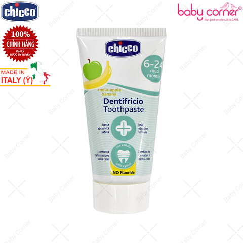  Kem Đánh Răng Chicco Hương Chuối Táo, Cho Bé Từ 6 Tháng Tuổi, 50ml 