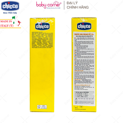  Kem Chống Nắng 3 Tác Động Chicco Baby Moments SPF 50+ 