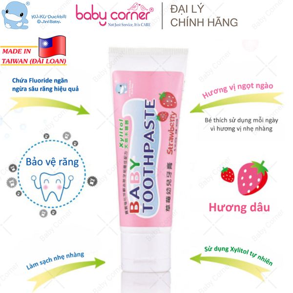  Kem Đánh Răng Kuku Hương Dâu 