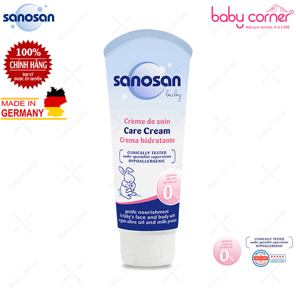  Kem Dưỡng Ẩm SANOSAN Baby Chiết Xuất Olive Hữu Cơ, 75ml 
