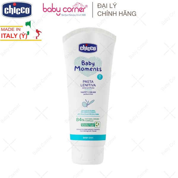  Kem Chống Hăm 3 Tác Động Chicco Baby Moment Nappy Cream, Cho Bé Từ 0 Tháng, 100ml 