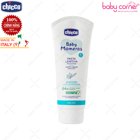  Kem Chống Hăm 3 Tác Động Chicco Baby Moment Nappy Cream, Cho Bé Từ 0 Tháng, 100ml 