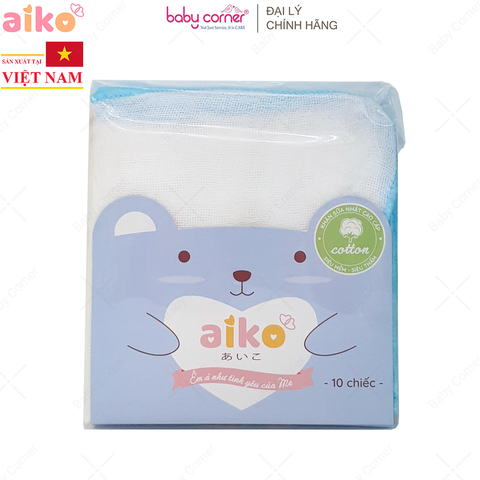  Khăn Sữa Nhật Cao Cấp 3 Lớp AIKO, 27X25CM (10 Cái/Túi) 