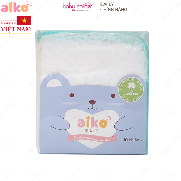  Khăn Sữa Nhật Cao Cấp 3 Lớp AIKO, 27X25CM (10 Cái/Túi) 