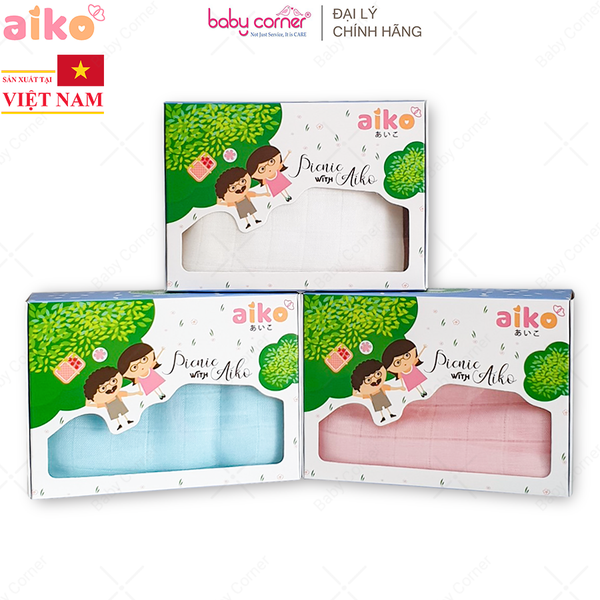  Khăn Tắm Sợi Tre Trơn AIKO, 120X110CM (1 Cái/Hộp) 