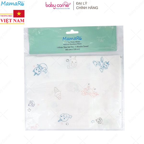  Khăn Tắm Mamaru 60x120cm (Họa Tiết Ngẫu Nhiên) 