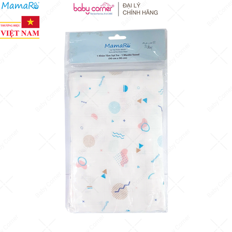  Khăn Tắm Mamaru 90x90cm (Họa Tiết Ngẫu Nhiên) 