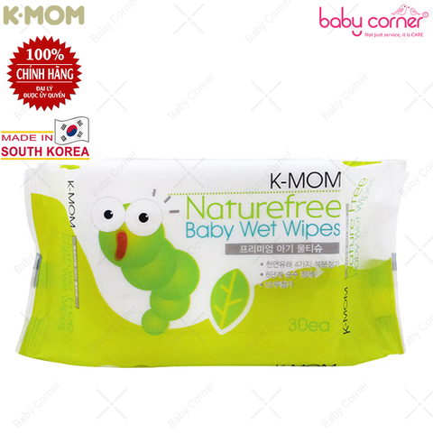  Khăn ướt cao cấp K-Mom Hàn Quốc (Gói 30 cái) 