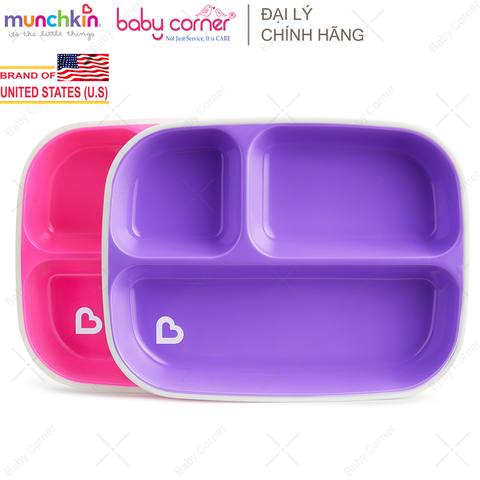  Bộ 2 Đĩa Chia Ngăn Chống Trượt Munchkin 