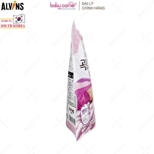  Bánh Gạo Ăn Dặm Hữu Cơ Cho Bé Vị Khoai Lang Tím ALVINS, 25G 