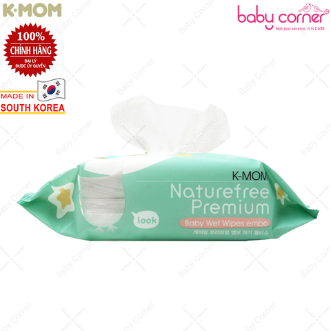  Khăn ướt cao cấp K-Mom Hàn Quốc vân nổi (Gói 100 cái) 