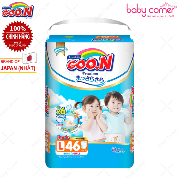  Tã QUẦN GOO.N Premium Slim L46 (46 cái) Cho Bé 9~14kg 