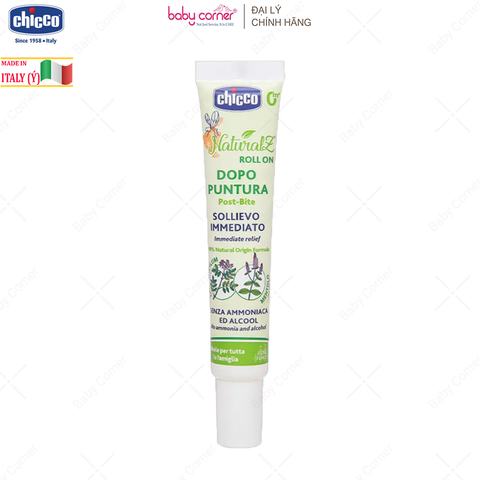  Lăn Bôi Vết Muỗi Đốt, Côn Trùng Cắn CHICCO NaturalZ, Mẹ Bầu & Bé Từ Sơ Sinh, 10ML 