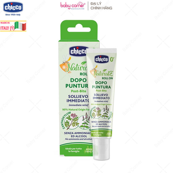  Lăn Bôi Vết Muỗi Đốt, Côn Trùng Cắn CHICCO NaturalZ, Mẹ Bầu & Bé Từ Sơ Sinh, 10ML 