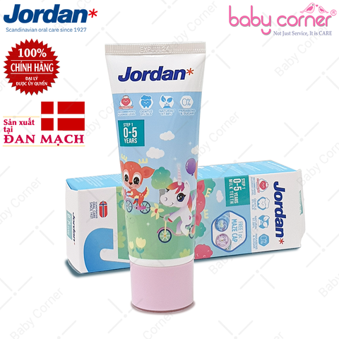  Kem Đánh Răng Jordan Vị Dâu, Cho Bé Từ 0-5 Tuổi, 75g 