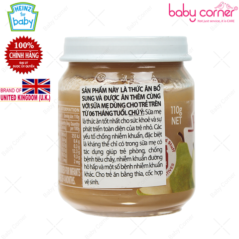  Lê nghiền cho trẻ từ 4 tháng tuổi - Heinz Pear 