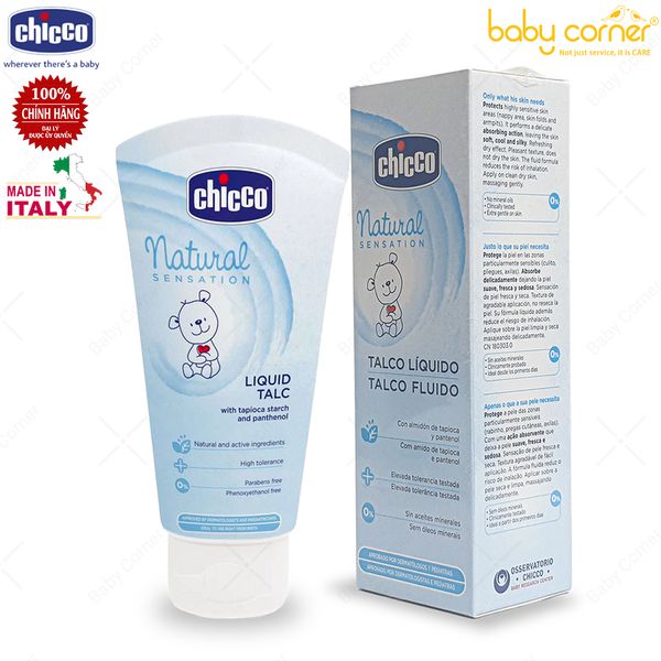 Phấn Rôm Nước CHICCO Natural Sensation, Từ 0 Tháng, 100ml