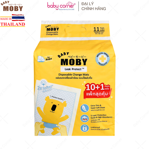  Bỉm Miếng Vệ Sinh Moby 45 x 60cm (10 miếng) 
