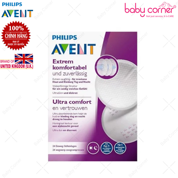  Miếng Lót Thấm Sữa Philips Avent (Hộp 24 /60 miếng) 